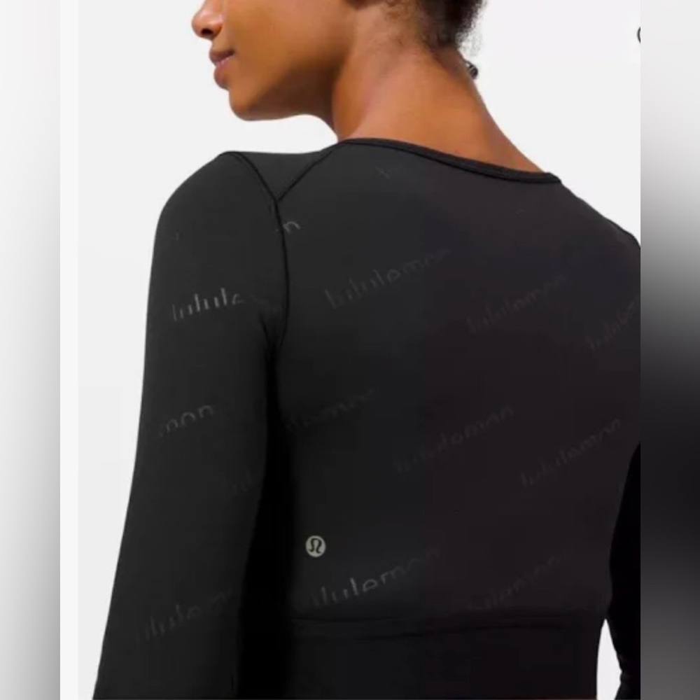 Lululemon Wunder Train Long Sleeve emboss special edition crop top